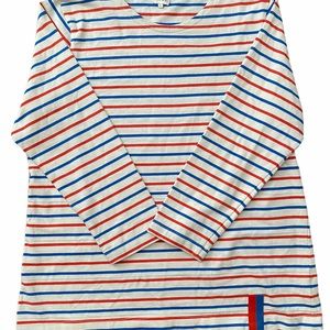 Kule “The Classic” Striped 3/4 Sleeve Shirt Sz L